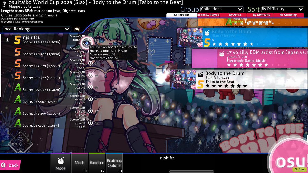 njshift1's tweet image. sacrificed vs sk match for 13/15 on an important practice exam was worth ig
still got the first vn ss on a twc match somehow