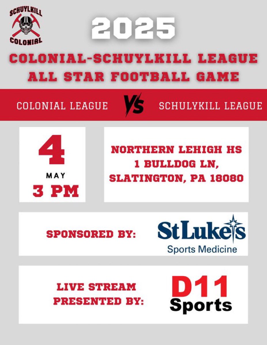 Bangor Slaters Football (@bslatersfb) on Twitter photo Come out and support TJ and Gianni at the Colonial-Schuylkill All-Star Game on May 4th!! We are proud to have them represent us! <a href="/SlaterAthletics/">SlaterAthletics</a> Come out and support TJ and Gianni at the Colonial-Schuylkill All-Star Game on May 4th!! We are proud to have them represent us! <a href="/SlaterAthletics/">SlaterAthletics</a>