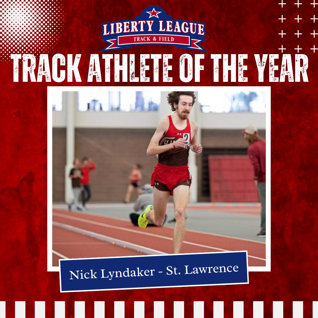 LLAthletics's tweet photo. Congrats @SLUsaints Nick Lyndaker, the 2024-25 Liberty League Men's Indoor Track &amp; Field Track Athlete of the Year! #LLTrackField https://t.co/ANkcMUpYO7