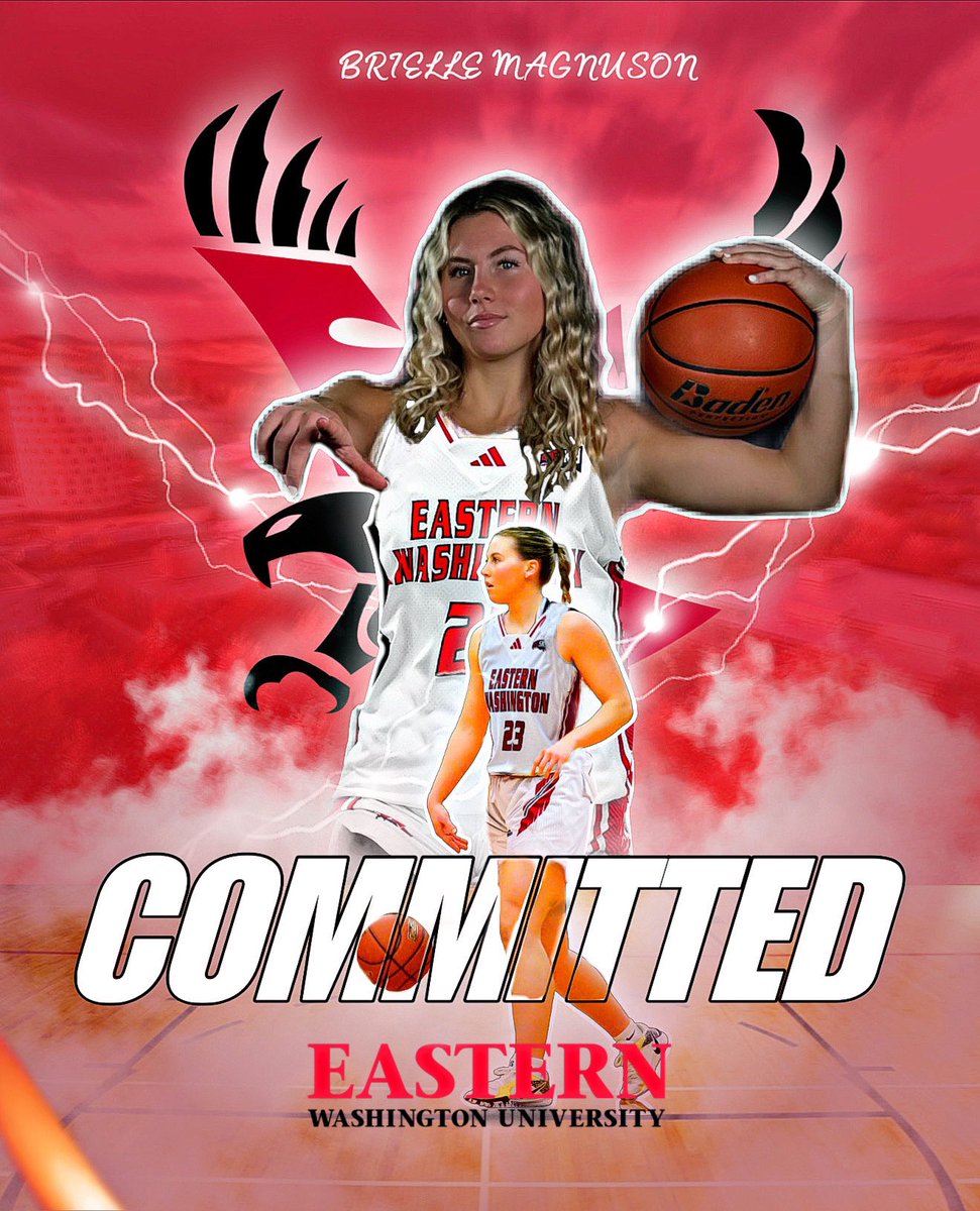 I’m excited and blessed to announce that I’ll be furthering my basketball career playing at the D1 level at Eastern Washington University! I’m grateful for the support of my family, coaches, and teammates who have believed in me every step of the way! Go Eagles! #COMMITTED‼️🦅