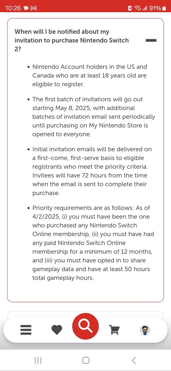 Switch 2 invites being sent out May 8th with priority requirements. Will pre-orders go live next month as well or will April 9th be the day? 🤔