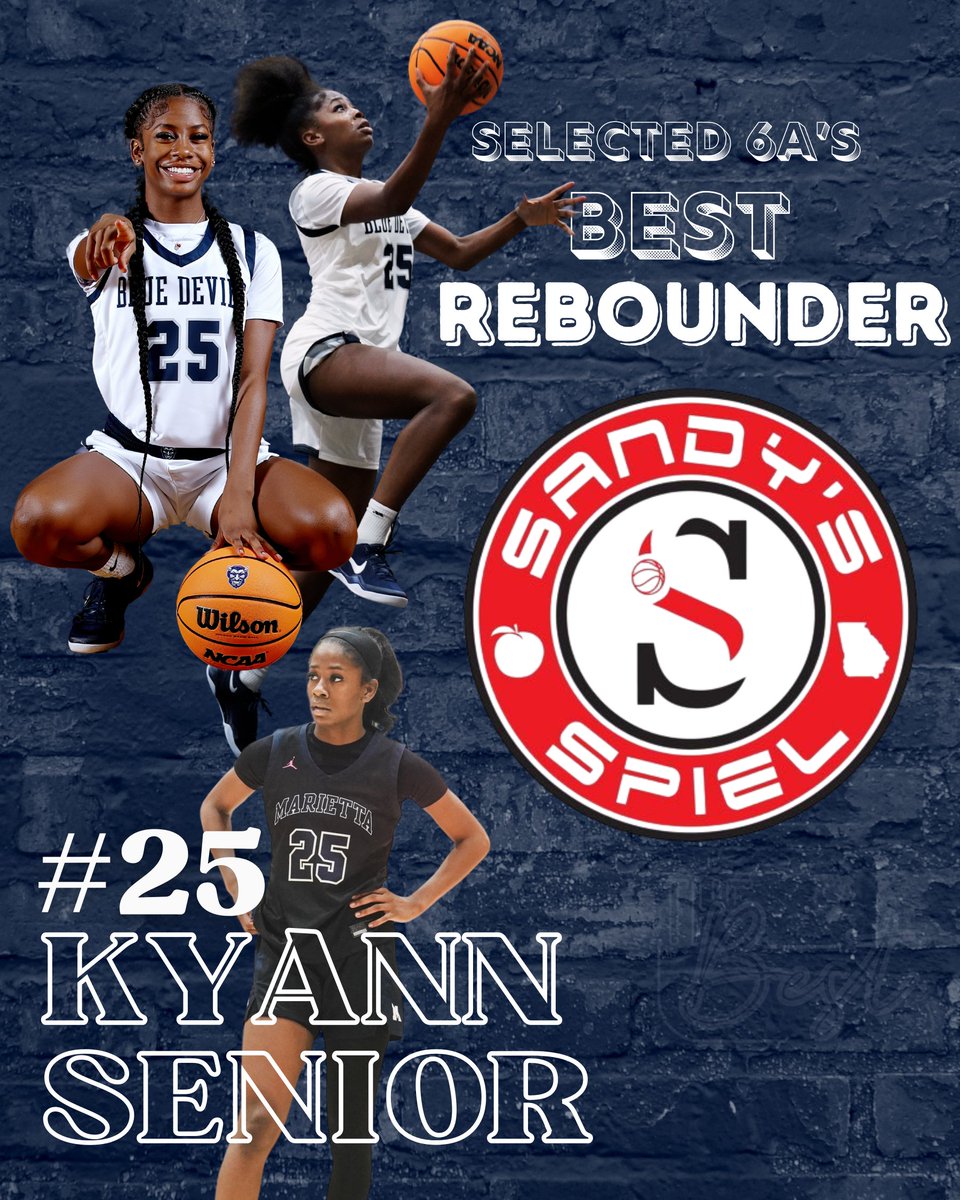 Marietta HS Girls Basketball (Ga) (@mariettagbb) on Twitter photo Congratulations to Kyann Senior (sophomore <a href="/kyannisabeast/">KyannSenior2027</a>) on her selection as the Best Rebounder in Class 6A by <a href="/SandysSpiel/">Sandy's Spiel</a> <a href="/KyleSandy355/">Kyle Sandy</a> Congratulations to Kyann Senior (sophomore <a href="/kyannisabeast/">KyannSenior2027</a>) on her selection as the Best Rebounder in Class 6A by <a href="/SandysSpiel/">Sandy's Spiel</a> <a href="/KyleSandy355/">Kyle Sandy</a>