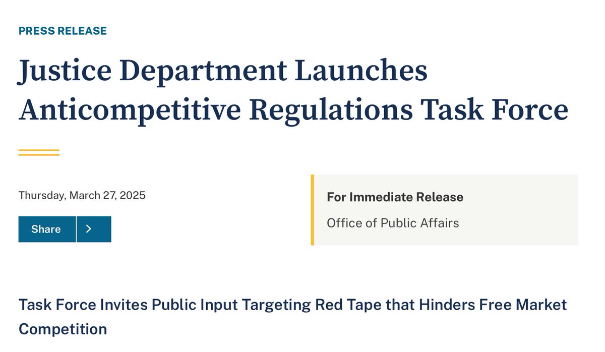 Adam Bruggeman, MD (@drbruggeman) on Twitter photo Love love love this….
The DOJ is opening a task force focused on anticompetitive regulations. <a href="/DutchRojas/">Dutch Rojas</a> has to be ecstatic!
Let’s focus on key issues that lead to consolidation in the healthcare market
1) Site Neutrality
2) Physician Ownership of Hospitals
3) Certificate Love love love this….
The DOJ is opening a task force focused on anticompetitive regulations. <a href="/DutchRojas/">Dutch Rojas</a> has to be ecstatic!
Let’s focus on key issues that lead to consolidation in the healthcare market
1) Site Neutrality
2) Physician Ownership of Hospitals
3) Certificate