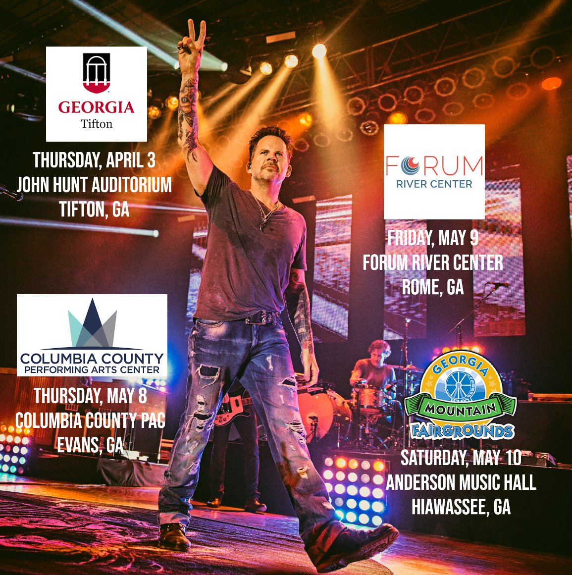 Starting tomorrow in Tifton, <a href="/GaryAllan/">GaryAllan</a> has Georgia on his mind! Get tickets for all his upcoming Georgia dates at garyallan.com/shows/