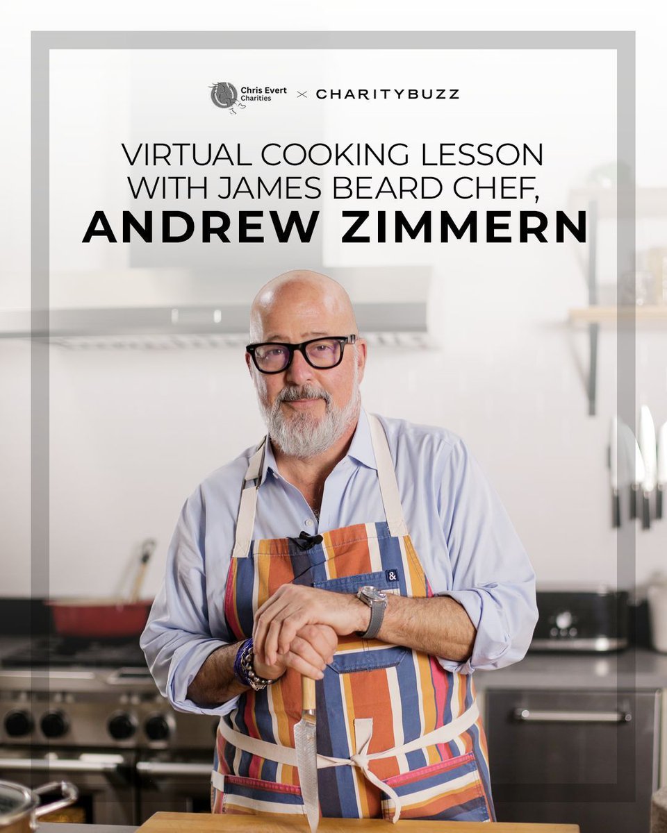 Andrew Zimmern (@andrewzimmern) on Twitter photo Join me in raising funds for <a href="/cecharities/">ChrisEvertCharities</a> with my auction on @Charitybuzz!
The winner will get a 60-minute private cooking lesson with me, where we'll get to make one of my favorite dishes and an accompanying drink together. I'm honored to offer this experience in order to Join me in raising funds for <a href="/cecharities/">ChrisEvertCharities</a> with my auction on @Charitybuzz!
The winner will get a 60-minute private cooking lesson with me, where we'll get to make one of my favorite dishes and an accompanying drink together. I'm honored to offer this experience in order to