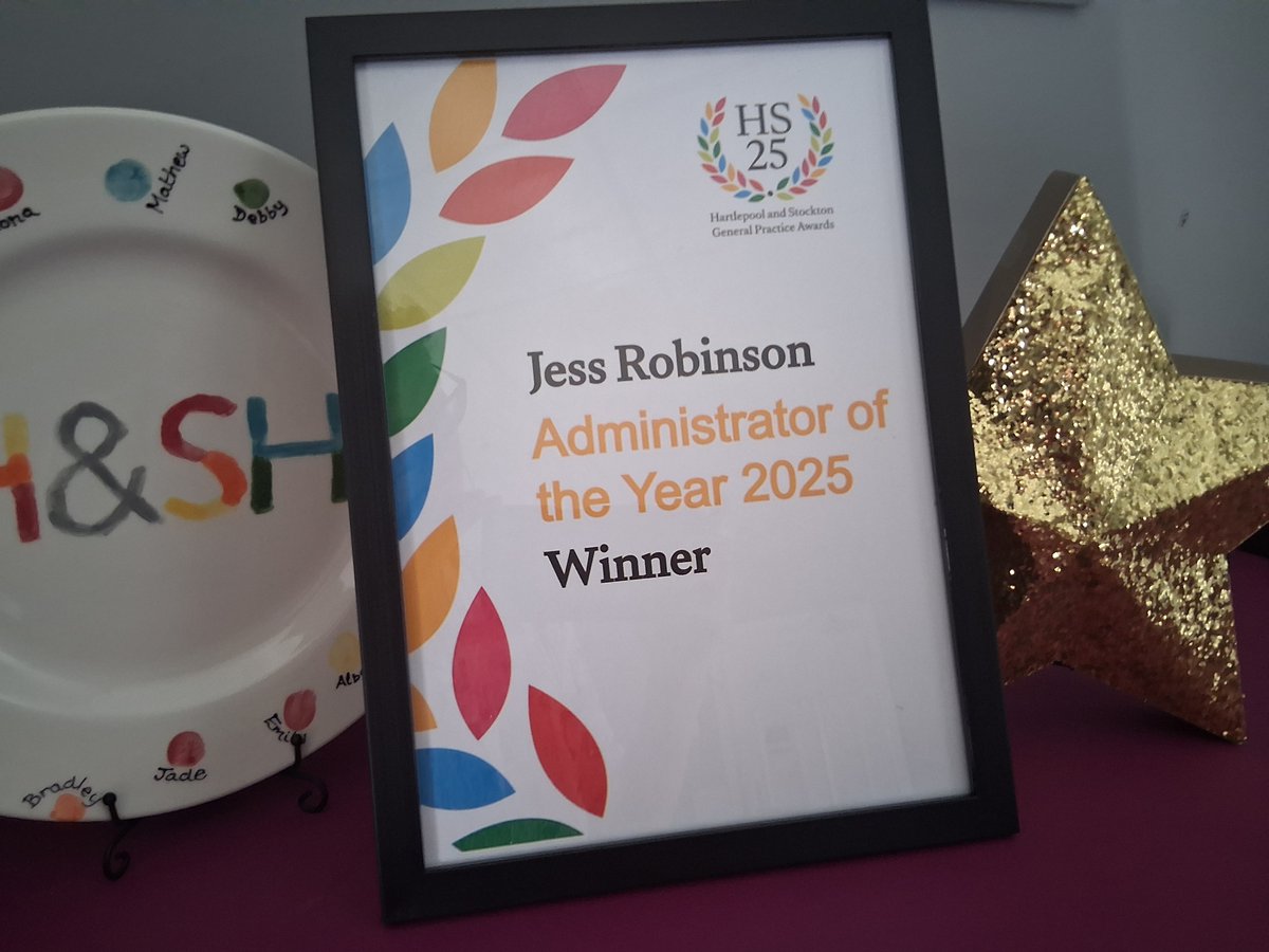 Congratulations to the winner of the Administrator of the Year Award 2025... Jess Robinson.

She won for her leadership, her dedication to her practice, and her commitment to supporting the practice's move from EMIS to SystmOne.