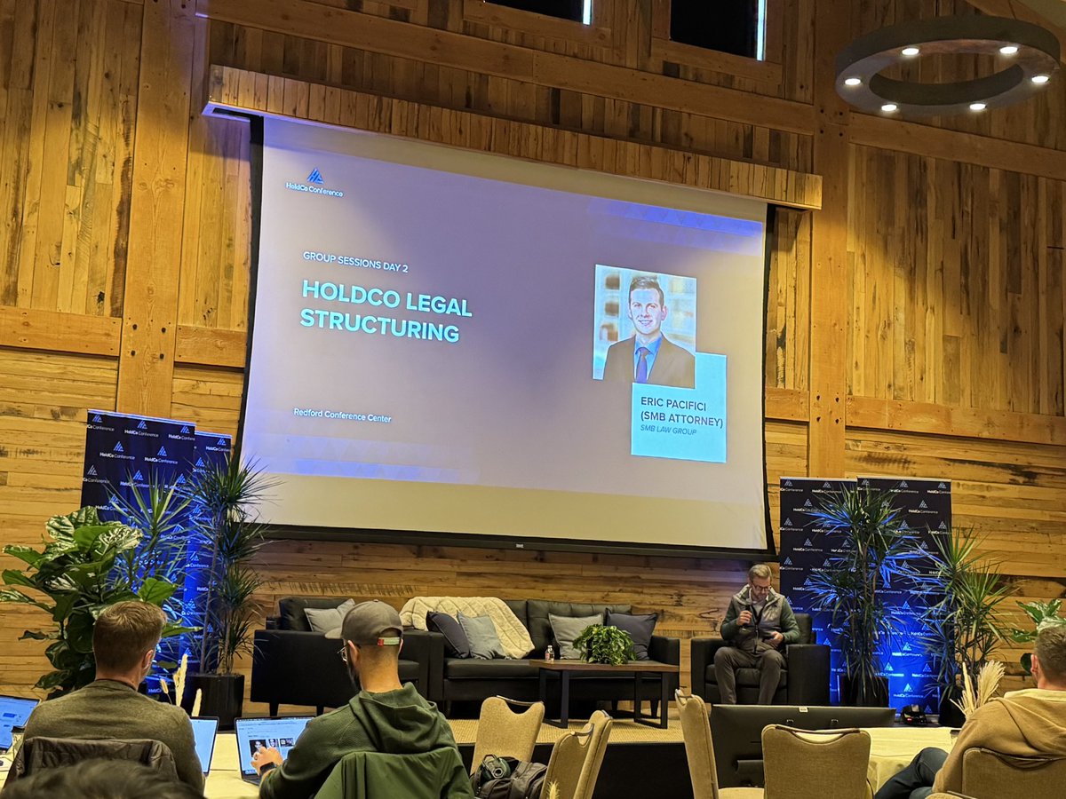 Grant Hensel (@granthensel) on Twitter photo The caliber of people at <a href="/HoldCoConf/">HoldCo Conference</a> is incredible, <a href="/SMB_Attorney/">SMB Attorney</a>’s session happening now is fantastic.
<a href="/WilsonCompanies/">John Wilson</a> and <a href="/girdley/">Michael Girdley</a> have put on a truly excellent event, the sophistication of the average attendee is remarkable The caliber of people at <a href="/HoldCoConf/">HoldCo Conference</a> is incredible, <a href="/SMB_Attorney/">SMB Attorney</a>’s session happening now is fantastic.
<a href="/WilsonCompanies/">John Wilson</a> and <a href="/girdley/">Michael Girdley</a> have put on a truly excellent event, the sophistication of the average attendee is remarkable