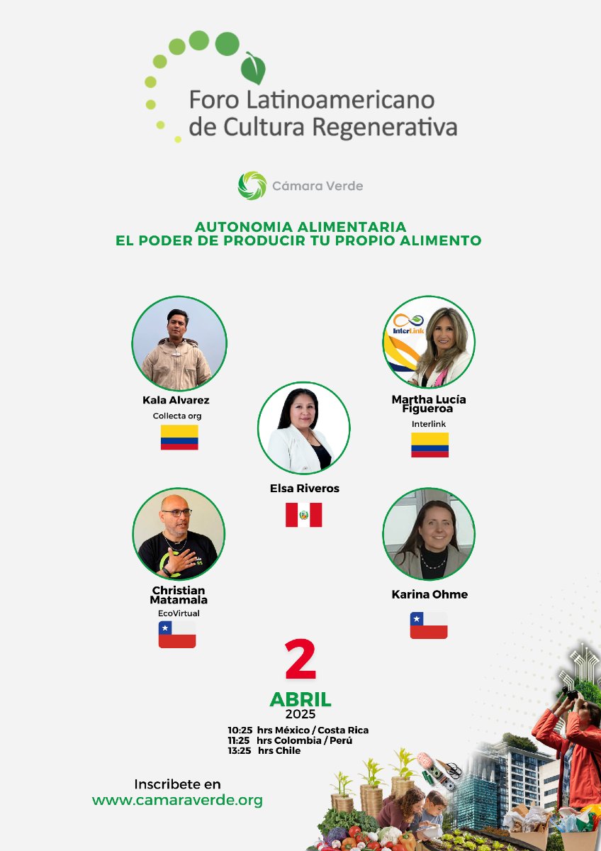 No te pierdas este panel que esta por iniciar en el Foro latinoamericano de Cultura Regenerativa.
Estamos 👉 aquí: youtube.com/watch?v=mOFCRr…

Si deseas recibir las grabaciones de este foro de 2 días incibete aquí: camaraverde.org/foro-de-cultur…