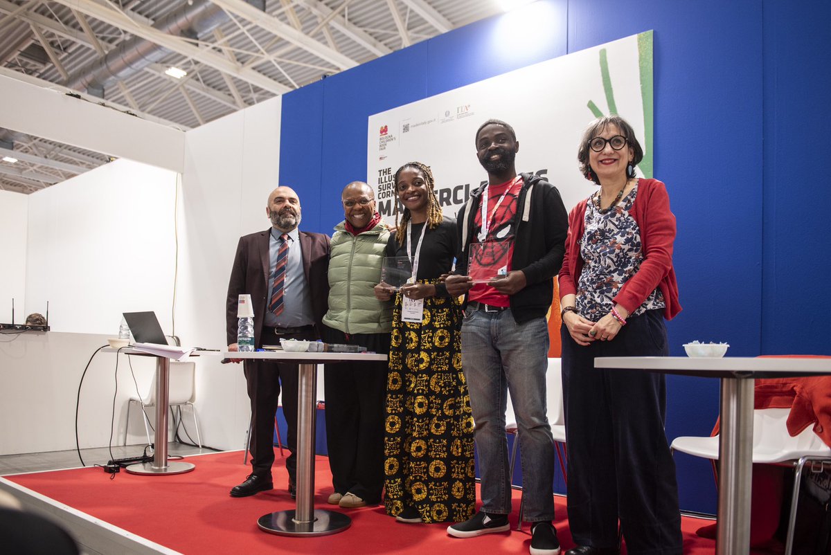 BoChildrensBook's tweet image. #BCBF25 celebrated Barbara Chiamaka Chukwu and Kayode Onimole, illustrators of the winning project from the Make-a-Picturebook workshop, which provided promising African artists with the tools and resources to break into the international publishing market 🌍