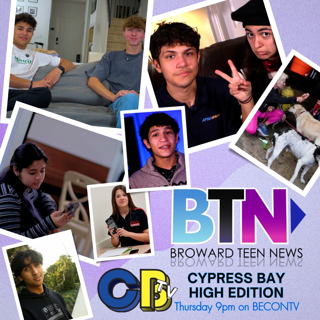Watch a new #BTN <a href="/cypressbaycbtv/">CBTV</a> edition THURSDAY NIGHT!!

Including stories from @seminoleridgetv !

📅 Thursday, April 3rd |
🕗 9PM
📍 on <a href="/BECONTV/">BECON-TV</a>
(Ch. 488 &amp; 19 Comcast | Ch. 63 AT&amp;T/Dish/DirectTV)

🔗 *Premiering simultaneously online at youtu.be/a2n3WQ-LLIQ
