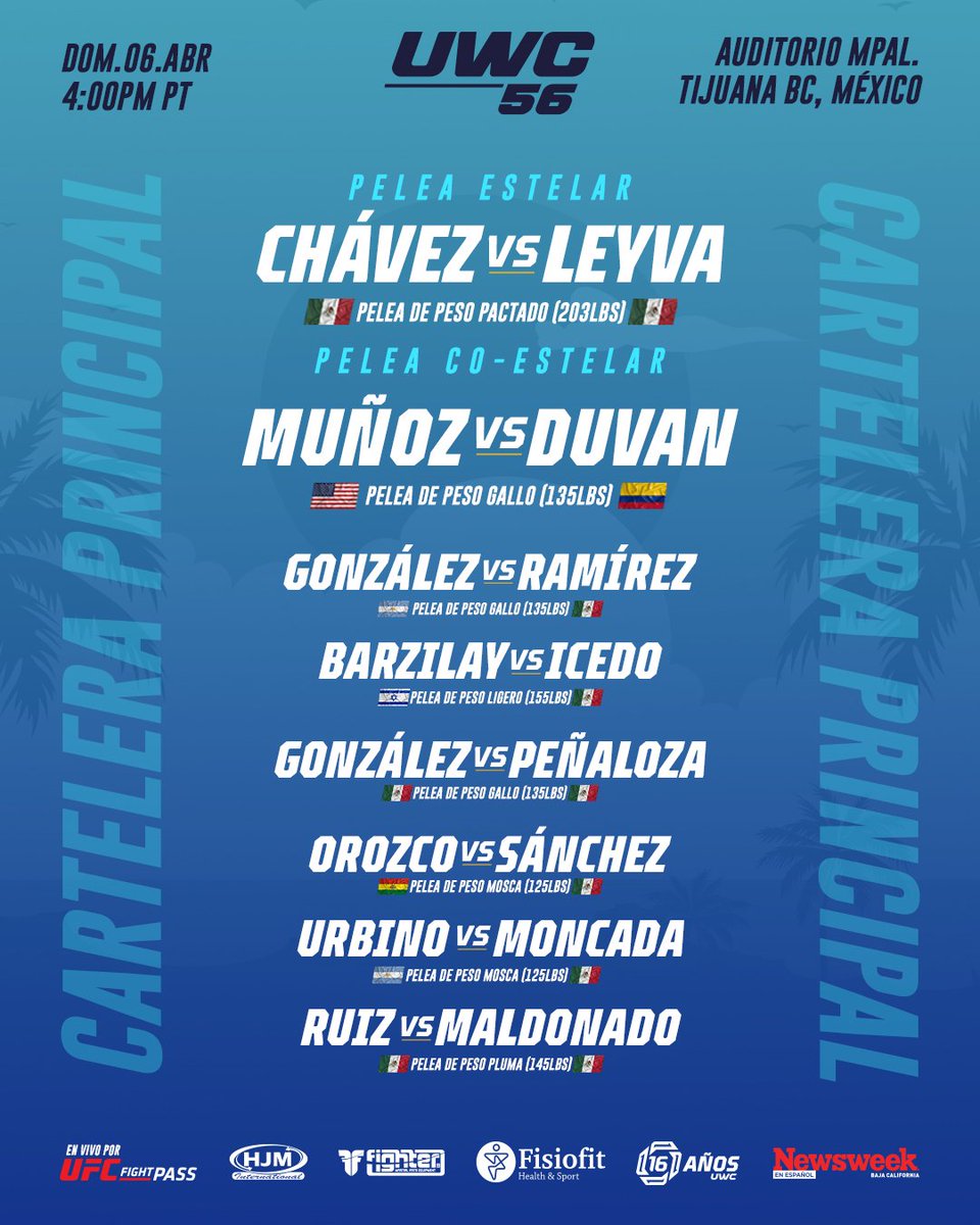 UWC FIGHTS MMA MX CARTELERA UWC56 POR <a href="/UFCFightPass/">UFC FIGHT PASS</a>