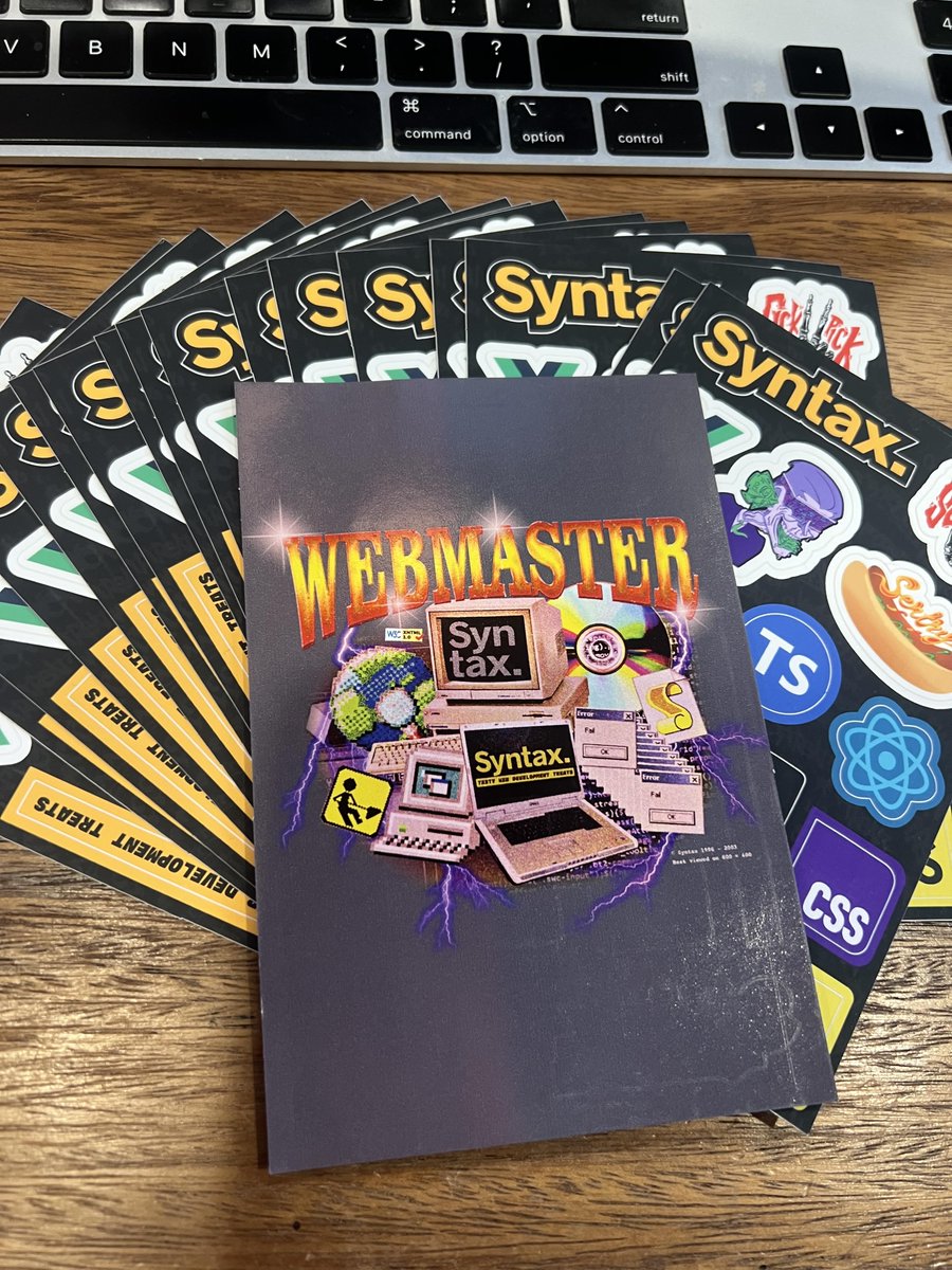 syntaxfm's tweet image. we know you guys go crazy for stickers

subscribe to our newsletter and we&apos;ll send these to you for free syntax.fm/snackpack