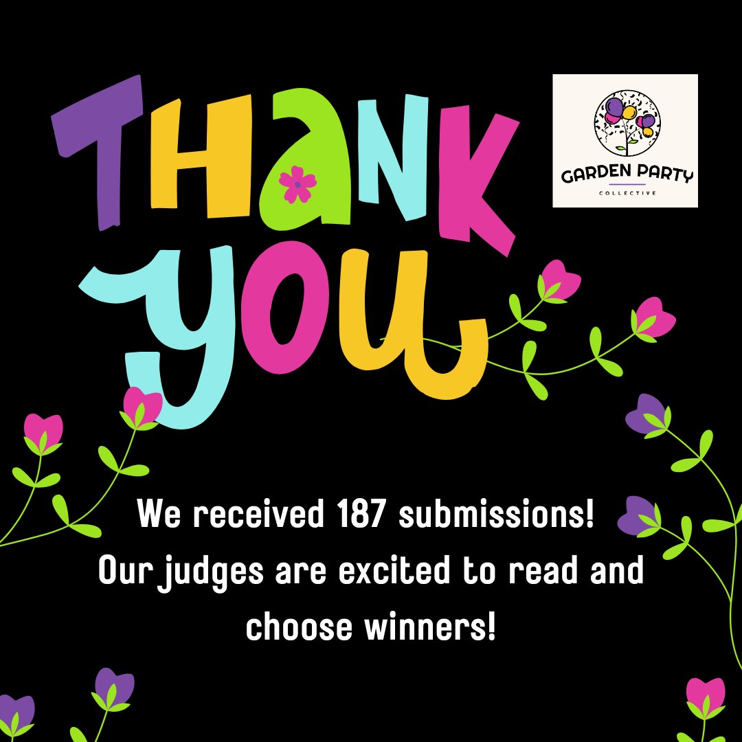 Garden Party Collective (@gardenpartylit) on Twitter photo THANK YOU! We received 187 chapbook manuscripts for our contest! Our judges Kenny, <a href="/emmdubb16/">Maya Williams</a>, <a href="/ae_thepoet/">A.E. | red line & CHARM(ed) out now!</a>, and @itsjacobj are excited to read them and choose the winners!
#writing #writingcommunity #poetrycommunity #poetry #poetsofinstagram #writersofinstagram THANK YOU! We received 187 chapbook manuscripts for our contest! Our judges Kenny, <a href="/emmdubb16/">Maya Williams</a>, <a href="/ae_thepoet/">A.E. | red line & CHARM(ed) out now!</a>, and @itsjacobj are excited to read them and choose the winners!
#writing #writingcommunity #poetrycommunity #poetry #poetsofinstagram #writersofinstagram