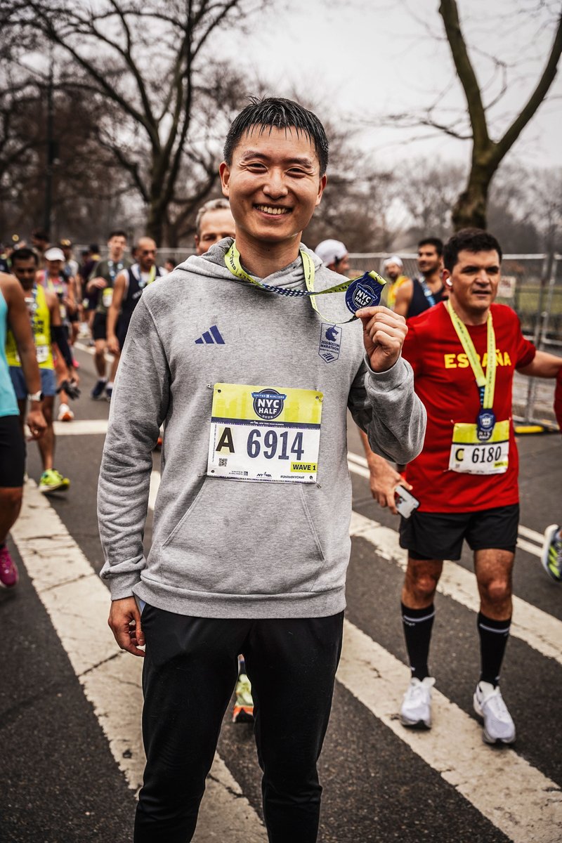 Rain, no skyline, but still NYC magic. Third time running the @unitedairlines NYC Half—2022, 2024, and now 2025. Always worth it. #NYCHalf #RunnersofTwitter #MarathonTraining #NYCRun