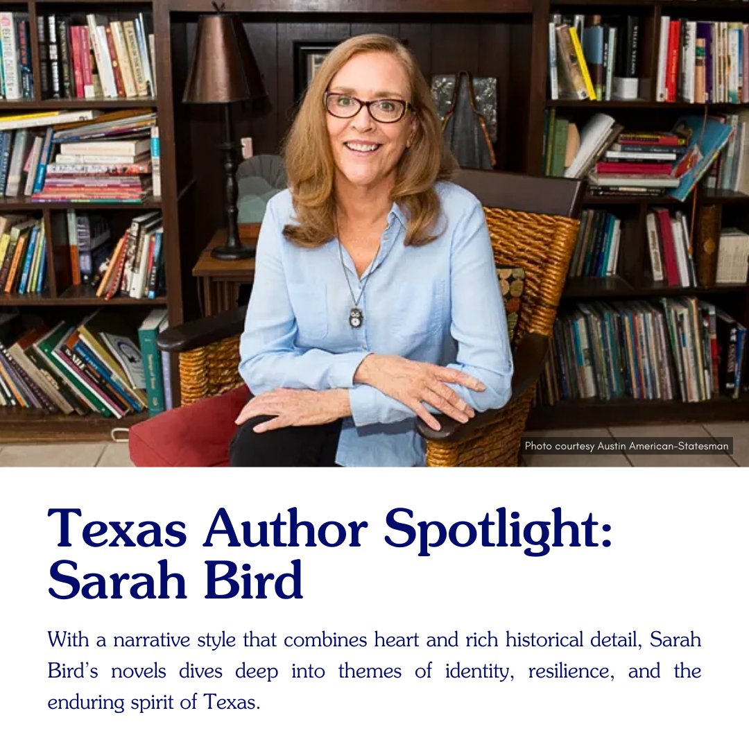 𝗦𝗣𝗢𝗧𝗟𝗜𝗚𝗛𝗧: Texas author Sarah Bird blends humor, history, and heart in novels like The Yokota Officers Club &amp; Daughter of a Daughter of a Queen. Her stories explore resilience, identity, and heritage that leaves a lasting impact. 📖✨ #TexasAuth...