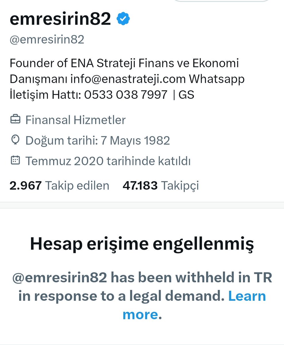 emresirinyeni's tweet photo. Yedek hesaptır... 

Asıl hesabımı engellemişler... 

Paylaşılmasını rica ediyorum... 

@emresirin82 @eonurcanakci @ektv_gundem @Kulcanayemre @ckayacanan @laleozanarslan @OzlemGurses @OguzhanUgur @dilaragonder @laplace2011 @_BurcuUgur_ @cenginyurt52 https://t.co/vViPJStoS4
