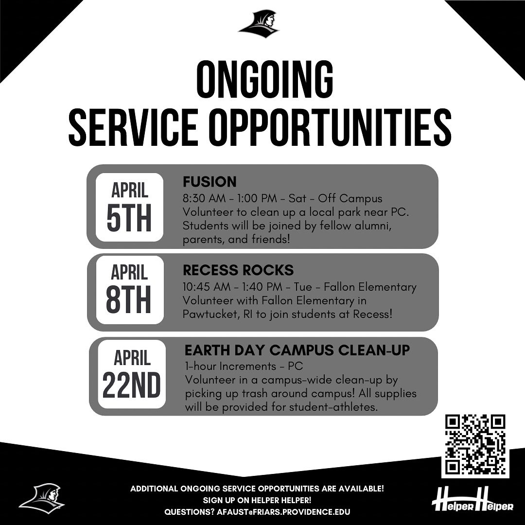 PC_SAAC's tweet image. Upcoming Service Opportunities below! Sign-Up on Helper Helper!!!🤍🖤🩶