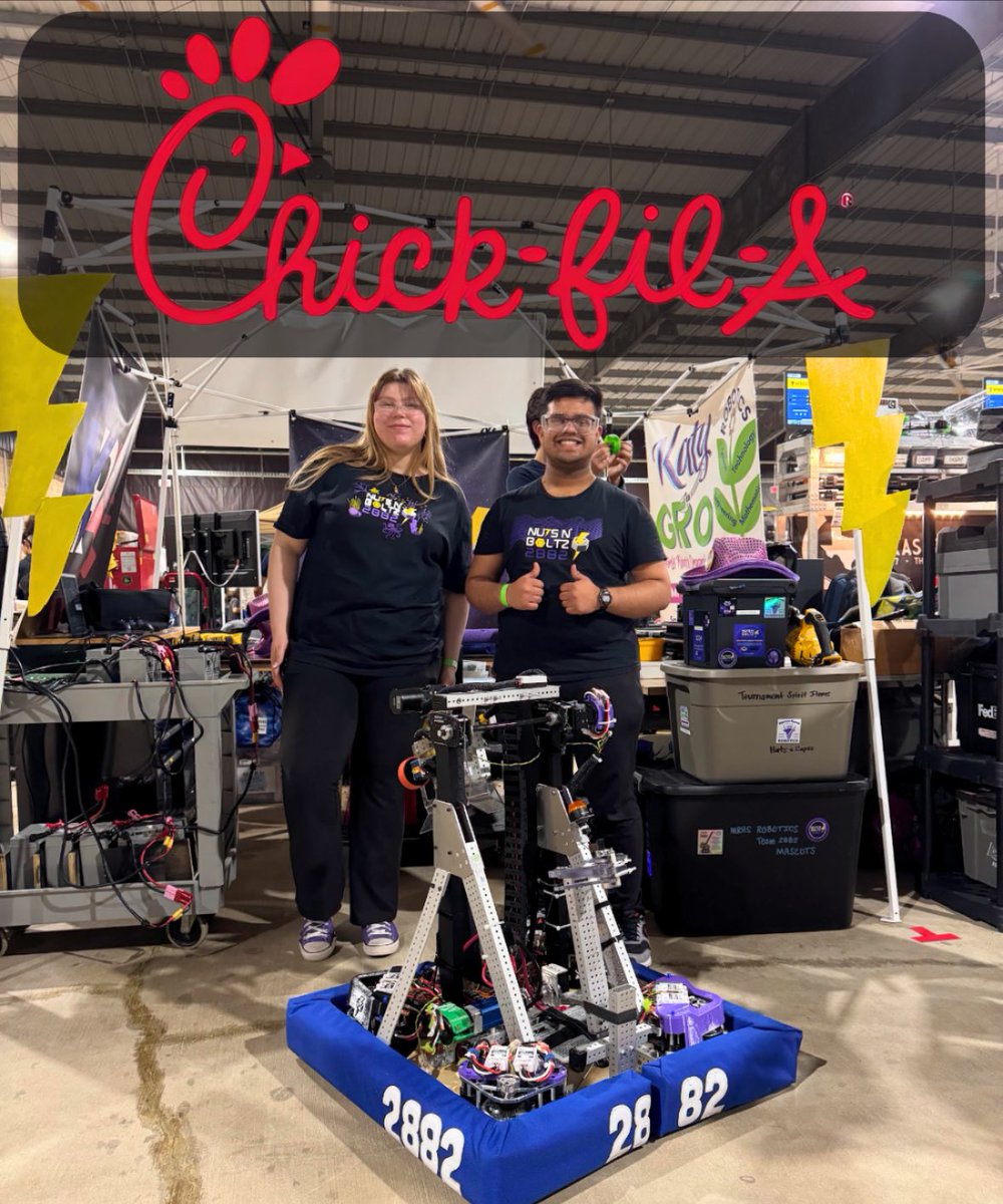 MRHS Robotics ⚡️ Team 2882 ⚙️ Nuts N Boltz (@frc_2882) on Twitter photo Big thanks to <a href="/ChickFil/">Chick Fil A</a> on Mason rd. for sponsoring our FRC season, Reefscape! 🔩⚡ With your support, Nuts N’ Boltz is ready to build, innovate, and compete like never before. Here’s to a season of greatness! 🛠️💙 #first #sponsor #thankyou #stempower #chickfila Big thanks to <a href="/ChickFil/">Chick Fil A</a> on Mason rd. for sponsoring our FRC season, Reefscape! 🔩⚡ With your support, Nuts N’ Boltz is ready to build, innovate, and compete like never before. Here’s to a season of greatness! 🛠️💙 #first #sponsor #thankyou #stempower #chickfila