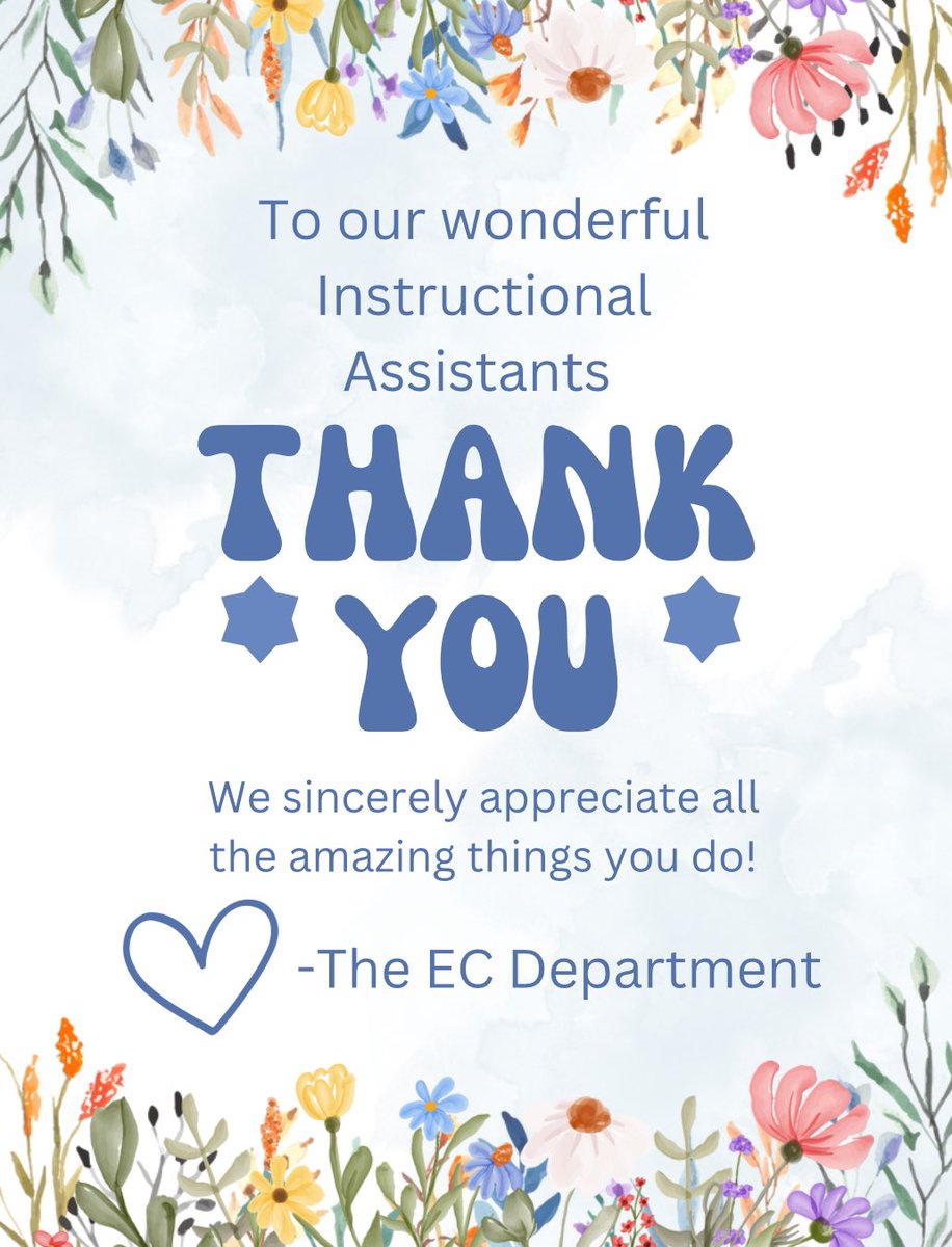Shoutout to our incredible Instructional Assistants, Paraprofessionals, and Aides! Your dedication and support makes a difference every day! We appreciate all that you do to help our students succeed! #ThankYou #EducationHeroes ✨🤍🦸‍♀️🦸‍♂️