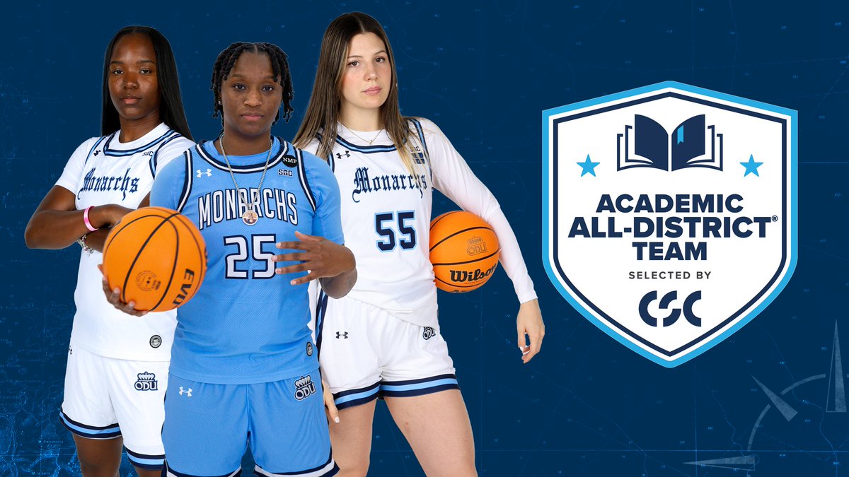 Some more honors for En'Dya Buford, Kelsey Thompson and Brenda Fontana as the trio have earned CSC Academic All-District honors. 🏀📚

📰 - tinyurl.com/4kj4bk4a

#ODUSports | #ReignOn | #Monarchs