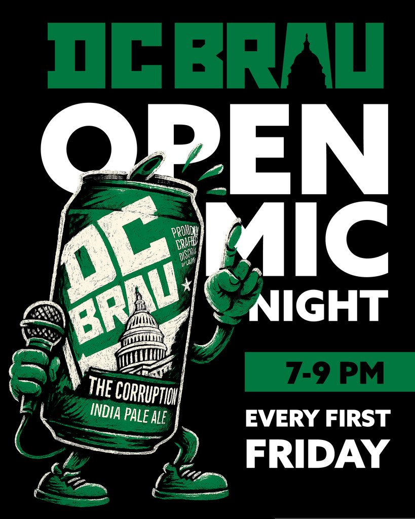 ✨ Your stage is calling. ✨ Open Mic Night lands this Friday, and the taproom becomes the spotlight. Whether you're in it for the music, the laughs, the poetry, or just the beer — it's one of our favorite nights of the month. 7–9 pm. Be there.
