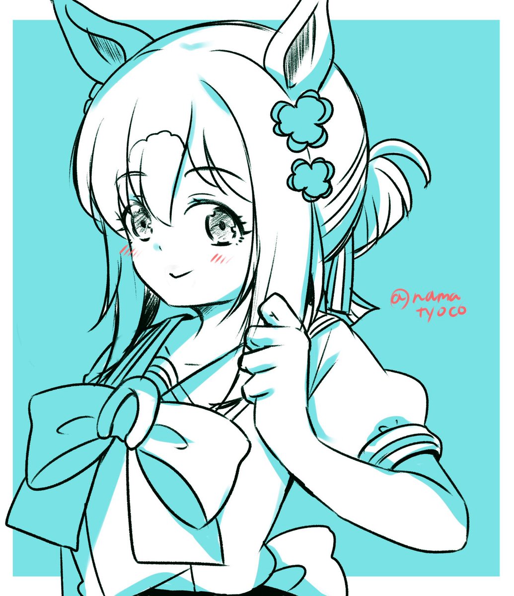 ファインモーション(ウマ娘) 「おはようございます 」|なまちょこ／ウマ娘5th土曜日のイラスト