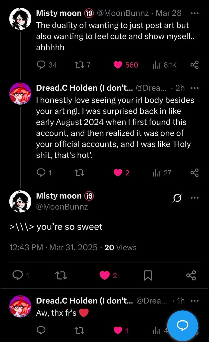 DreadCHolden's tweet image. This moment of 2025 will never be forgotten, in a good way too (Huge respects for @MoonBunnz btw, besides my sweet compliments on her):