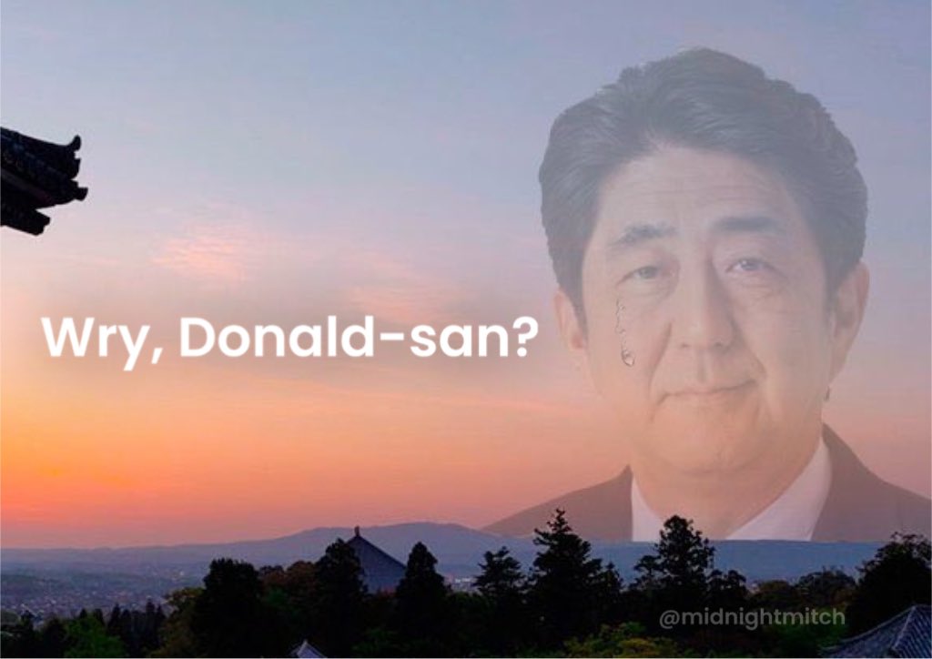 Shinzo Abe seeing a 24% tariff on Japan: