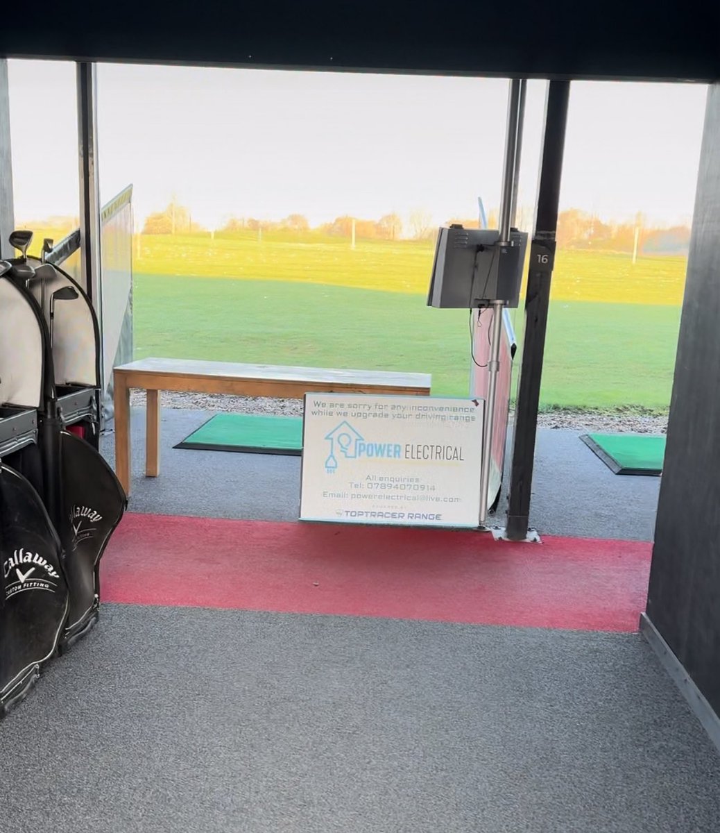 The team are at <a href="/sunburygolf/">Sunbury Golf</a> today replacing the <a href="/Toptracer/">Toptracer</a> cameras, cabling and server rack. All completed ready for measure in the morning. #WeGetItDone #Powerelectrical #TopTracer