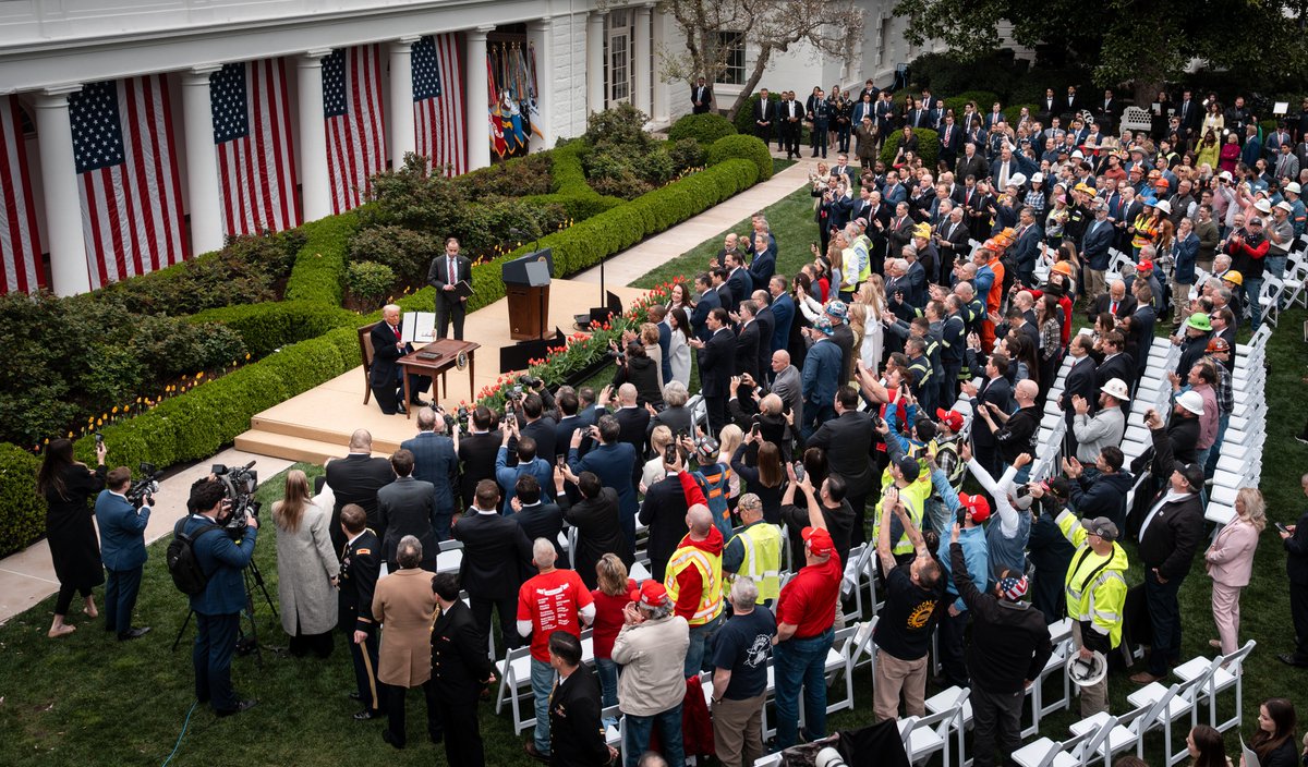 Doug Mills (@dougmillsnyt) on Twitter photo .<a href="/POTUS/">President Donald J. Trump</a> signs tariffs as he participates in the “Make America Wealthy Again event” in the Rose Garden of the White House. .<a href="/POTUS/">President Donald J. Trump</a> signs tariffs as he participates in the “Make America Wealthy Again event” in the Rose Garden of the White House.