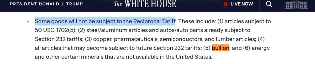 US Bullionaires 
 tariffs exempt
————————
 #SilverSqueeze