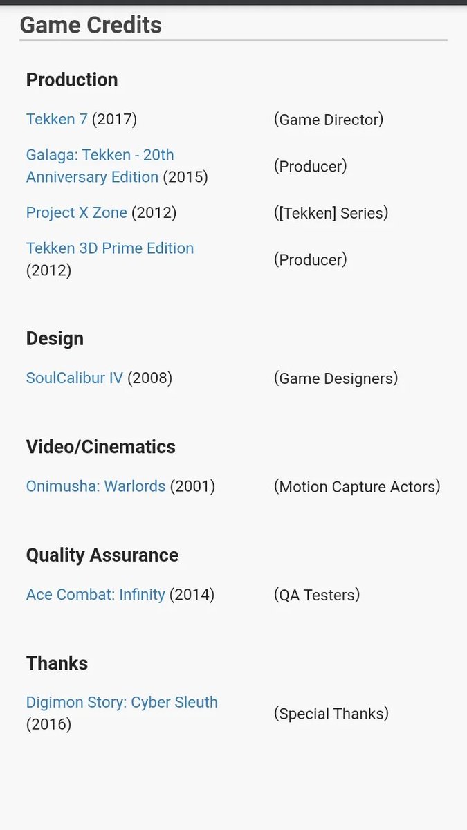It's crazy that people genuinely believe he worked on Soulcalibur VI.  He hasn't touched it SC4 and he  worked on Tekken 7

It's okay to blame your developers.