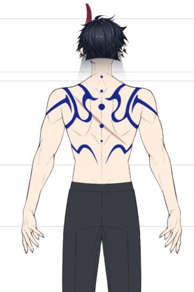 _clovereden's tweet photo. #Loravanis #AltusZendoji
Altus has scars on his back and the origins are unknown.
He points out that his clothes were intact when he turned away from Infra in the lore video, so it's not from that! https://t.co/v5rlK2hNwM