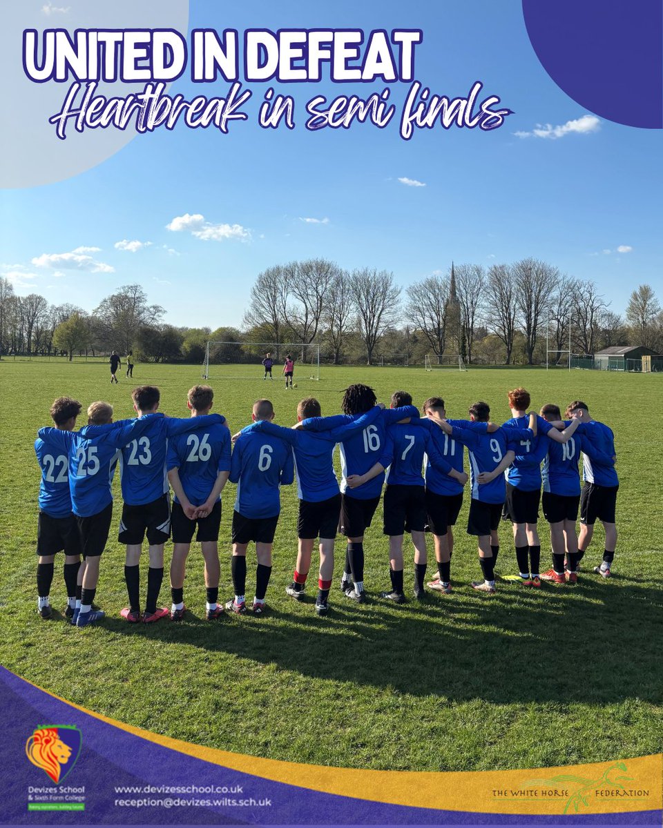 United in defeat as well as victory, our Year 11s sadly lost 5-3 on penalties today after a 2-2 draw. The referee told staff how 'impressed he was with how our team handled the situation', saying it was one of the best responses he'd seen in a school team- a credit to us all!