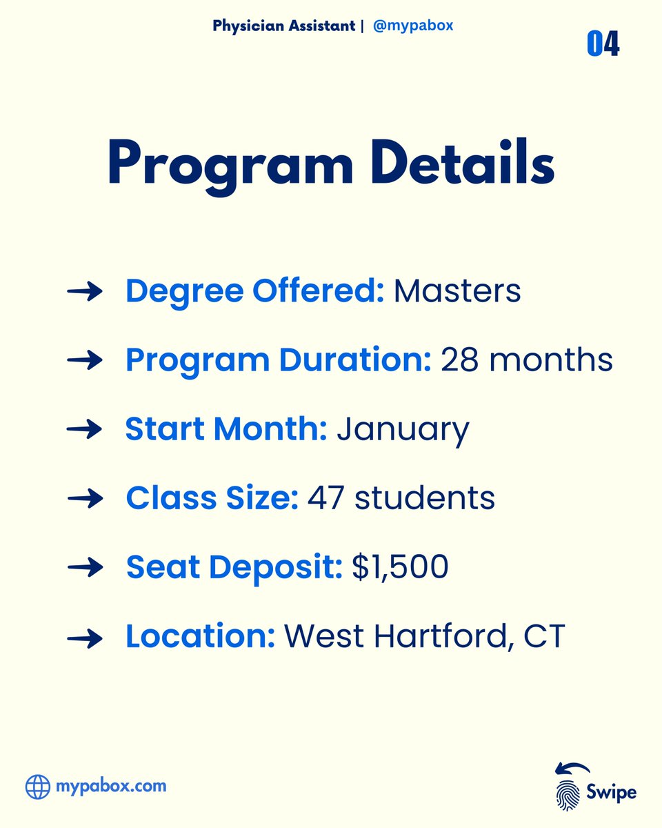 myPAbox's tweet photo. Explore the University of Saint Joseph’s accredited PA program with an impressive 100% PANCE pass rate. Get 15% off your myPAbox subscription with code Prepa15! Full post on Insta @mypabox!

#PAprograms #PhysicianAssistant #PAstudent #PAadmissions #PAschoolprep #PrePAstudent #PAS https://t.co/ppB3HCe0RF