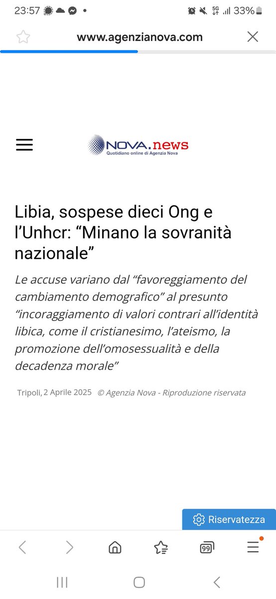 #Libia - L’Agenzia di sicurezza interna della Libia (Asi) sospende l'attività di 10 organizzazioni umanitarie, anche italiane e di #Unhcr accusate di favorire l'immigrazione clandestina ma anche di diffondere ateismo, cristianesimo e omosessualità 

Libia Paese sicuro 🤡