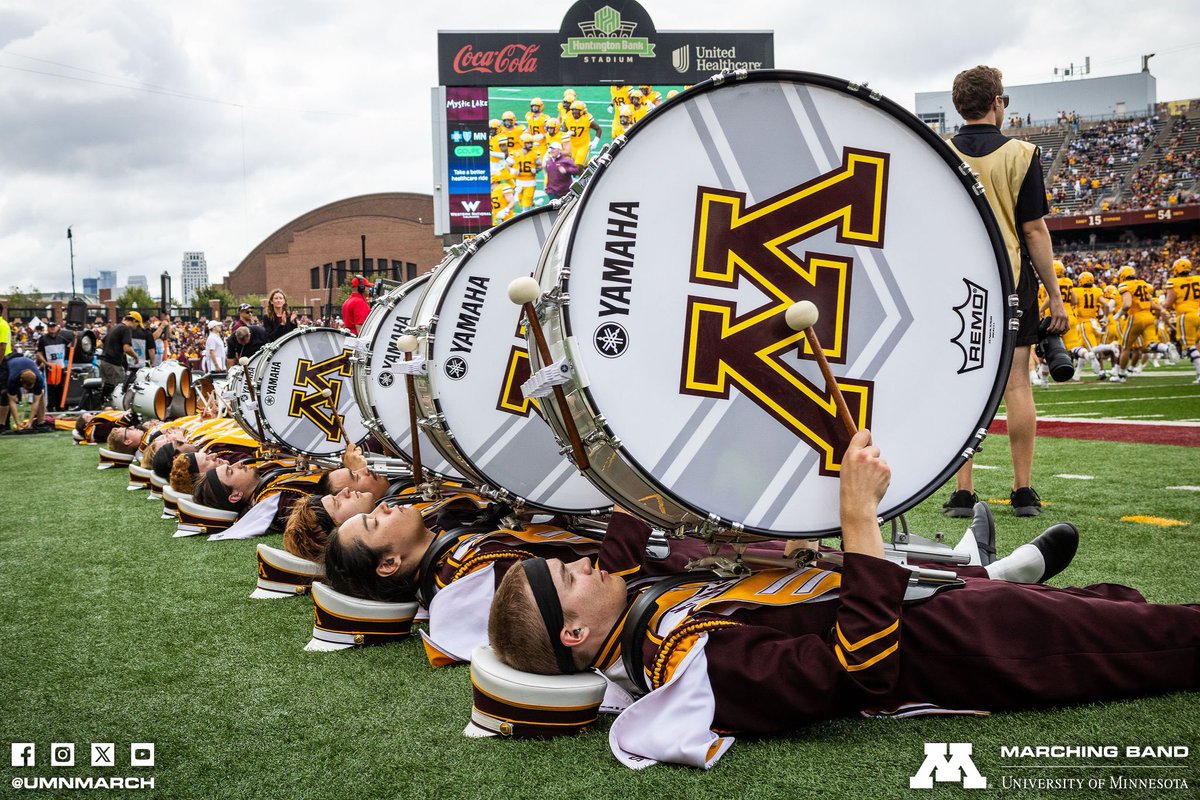 🥁 Auditions for the 2025 #Drumline will be held on April 26th. Want to get in some extra reps? Join us for an optional rehearsal on April 25th at the stadium!

Click the link for more information: drumline.umn.edu/auditions

#marchingband #universityofminnesota #gophers