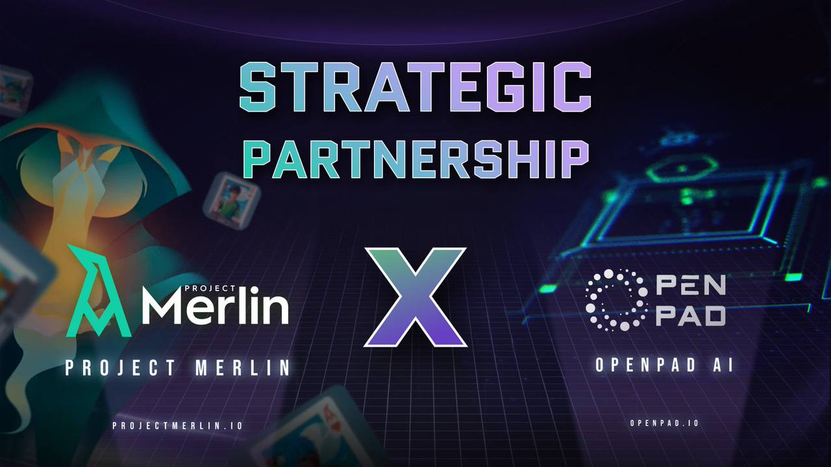 🌟 Exciting News! We’re absolutely thrilled to unveil a strategic partnership with @OpenPad_io! OpenPad is at the forefront of developing innovative investment strategies, utilizing cutting-edge decentralized AI technology. 🚀

🪄 Project Merlin and OpenPad are joining forces to