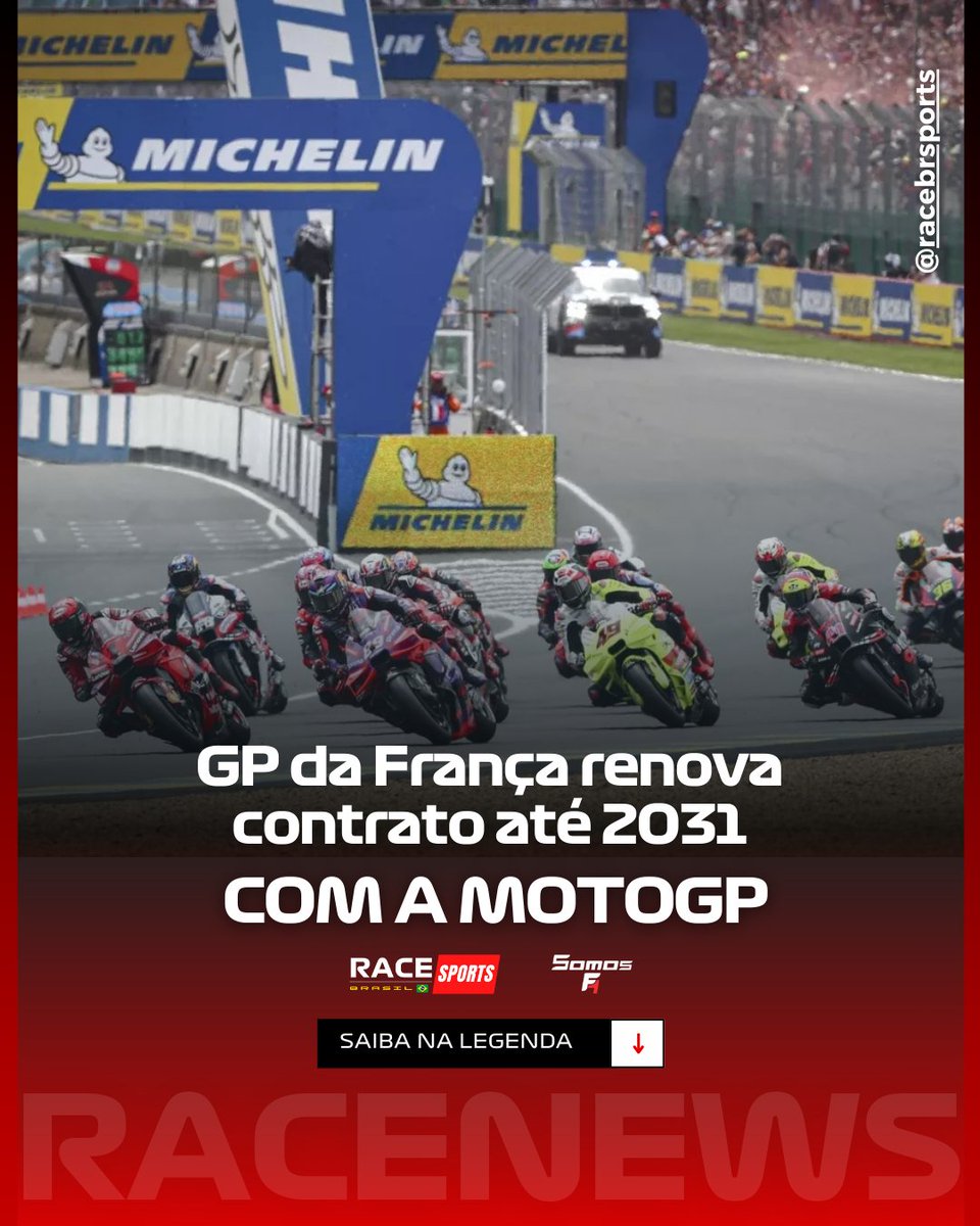racebrsports's tweet image. Le Mans sediará o GP da França de MotoGP até 2031, no mínimo, depois que uma extensão plurianual foi assinada com a Dorna Sports, promotora da categoria rainha.

#MotoGP #MotoGP2025 #MotoGPNews