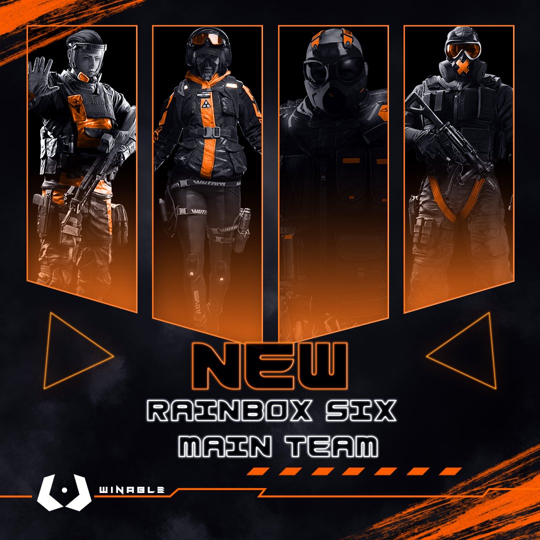 WINABLE (@winablegg) on Twitter photo 📢 ANNOUNCEMENT 📢
We would like to introduce our all N E W RainbowSix Main Team:
Lineup
<a href="/Wossi_Alex/">Wossi | Alex</a>
<a href="/Sissy_R6/">Sissy 静か</a>
<a href="/DrApfelsaft01/">DrApfelsaft</a>
<a href="/onlyPAINforme/">itsPain</a>
<a href="/KiriKazu11/">KazTo</a>
Sub: <a href="/FriedemannR6/">Friedemann</a>
Team Manager: <a href="/str33tdog/">Patrick "StreetDog" R.</a>
WELCOME to WINABLE!
#ItsWinable
Sponsored by:
<a href="/myckras/">CKRAS.com</a>
<a href="/WOEbootcamp/">WORLD OF ESPORT</a> 📢 ANNOUNCEMENT 📢
We would like to introduce our all N E W RainbowSix Main Team:
Lineup
<a href="/Wossi_Alex/">Wossi | Alex</a>
<a href="/Sissy_R6/">Sissy 静か</a>
<a href="/DrApfelsaft01/">DrApfelsaft</a>
<a href="/onlyPAINforme/">itsPain</a>
<a href="/KiriKazu11/">KazTo</a>
Sub: <a href="/FriedemannR6/">Friedemann</a>
Team Manager: <a href="/str33tdog/">Patrick "StreetDog" R.</a>
WELCOME to WINABLE!
#ItsWinable
Sponsored by:
<a href="/myckras/">CKRAS.com</a>
<a href="/WOEbootcamp/">WORLD OF ESPORT</a>