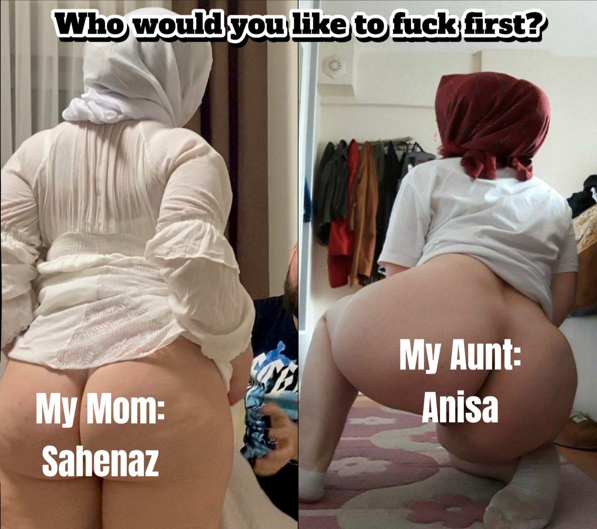A_cucks_story's tweet photo. Who would you like to fuck first?
#hijabi #cuck #cuckold #cuckolding #cuckson #mcuck #raceplay #faithplay #wmaf #wmif https://t.co/FBIzMkX8t9