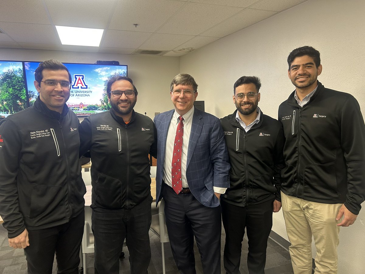 Omar (@hejaziomar99) on Twitter photo A true honor to have <a href="/Stewartr84/">Ronald Stewart</a> president of the <a href="/traumadoctors/">AAST</a> for the <a href="/UofAZSurgery/">University of Arizona Department of Surgery</a> grand rounds and the college of medicine research day.
An eye opening talk on implementing and evolving trauma and healthcare systems. A true honor to have <a href="/Stewartr84/">Ronald Stewart</a> president of the <a href="/traumadoctors/">AAST</a> for the <a href="/UofAZSurgery/">University of Arizona Department of Surgery</a> grand rounds and the college of medicine research day.
An eye opening talk on implementing and evolving trauma and healthcare systems.