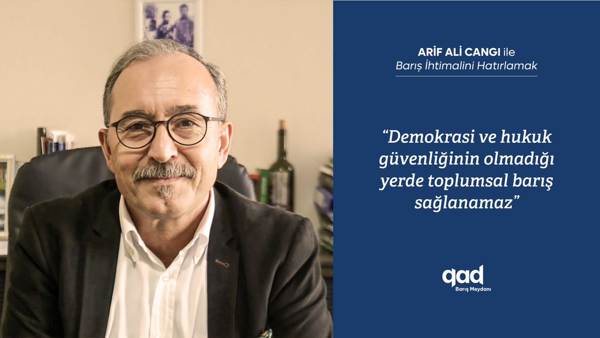 QADinstitute's tweet image. Arif Ali Cangı ile Barış İhtimalini Hatırlamak
"Demokrasi ve hukuk güvenliğinin olmadığı yerde toplumsal barış sağlanamaz"
qad.institute/index.php/arif…
@ARIFCANGI