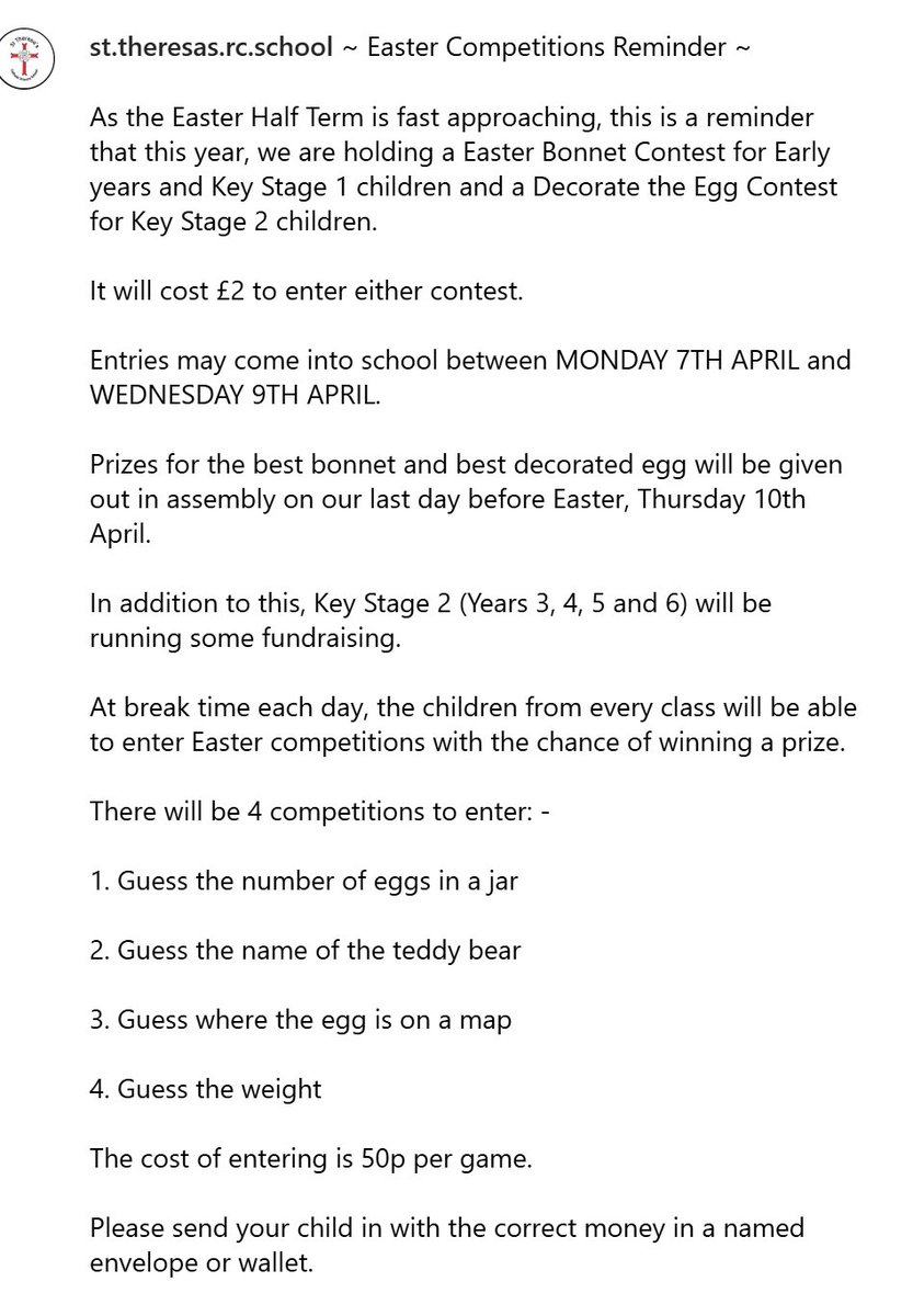 St Theresa's Catholic Primary School & Nursery (@sttheresascp) on Twitter photo 