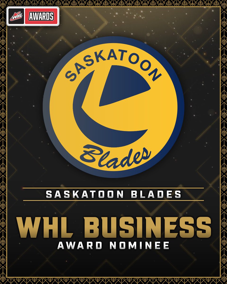 TheWHL's tweet image. Presenting the @BladesHockey, an Eastern Conference finalist for the 2024-25 WHL Business Award! #WHLAwards