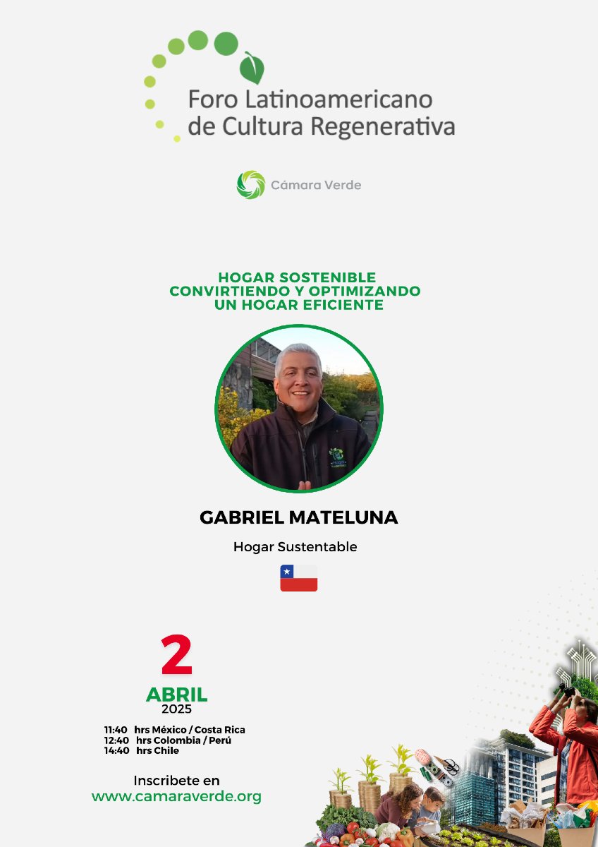 Escucha a Gabriel Mateluna desde Chile y dentro del Foro latinoamericano de Cultura Regenerativa.
Estamos 👉 aquí: youtube.com/watch?v=mOFCRr…

Si deseas recibir las grabaciones de este foro de 2 días incibete aquí: camaraverde.org/foro-de-cultur…