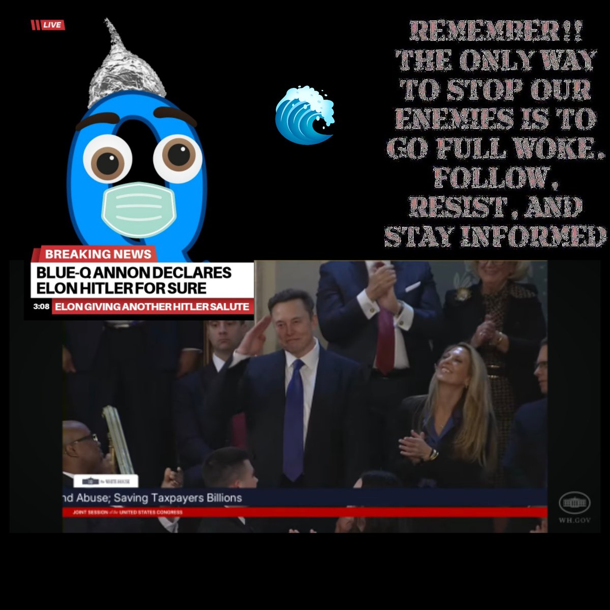 Blue_Q_Anon's tweet photo. @L46388 @VicCervantes3 @youth_gone_away @ROCKETMANVIC @nick459601 @1shotannie @1CatWhispurrer @Ijeomajoan1 @paulbenenato357 @DM1372605542101 @LisaWal23147074 @laurartobias1 @Rottie_mom47 @JZ_NoNotThatOne @GodB4AnyOther I like to mock the líbtárds. Here's one of my memes.
#bluetruth https://t.co/Eiei6XhKGq