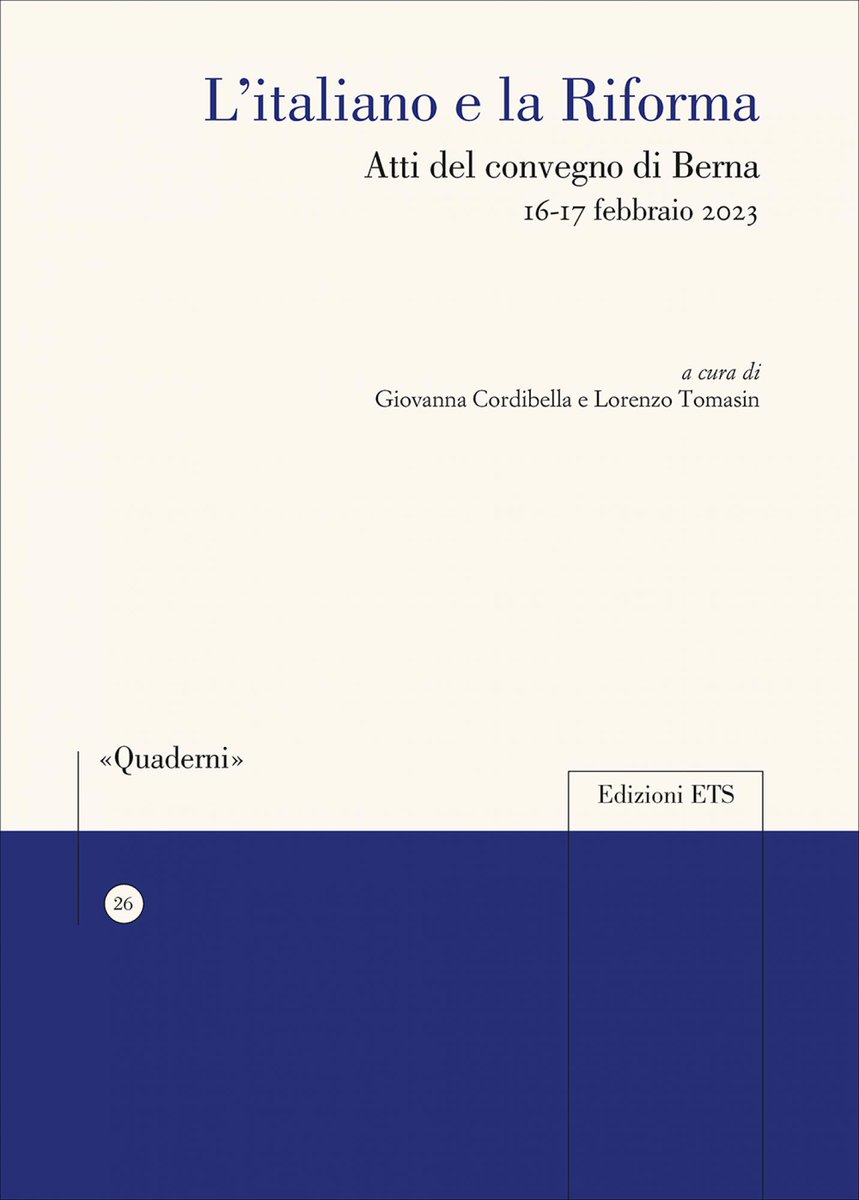 Happy to see in print my article on “Alessandro Amidei e «La Liturgia Inglese overo il libro delle Publiche Preghiere»” in the volume on Italian language and the Reformation edited by Cordibella and Tomasin. See the first pages on Academia: go.umd.edu/1y2g