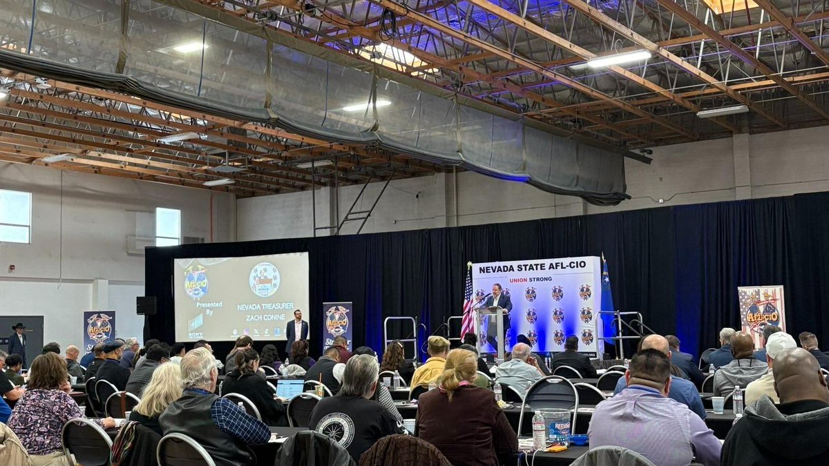 Zach Conine (@zconine) on Twitter photo Had a great time at #NVAFLCIODay yesterday! From affordable housing construction with <a href="/SNBTU1960/">SN Building Trade Unions</a> <a href="/BCTNNevada/">Building Trades NV</a> to finding solutions to the healthcare shortage with <a href="/SEIU1107/">SEIU Nevada</a>, good things are possible when we work together.
I will always stand with labor. Had a great time at #NVAFLCIODay yesterday! From affordable housing construction with <a href="/SNBTU1960/">SN Building Trade Unions</a> <a href="/BCTNNevada/">Building Trades NV</a> to finding solutions to the healthcare shortage with <a href="/SEIU1107/">SEIU Nevada</a>, good things are possible when we work together.
I will always stand with labor.