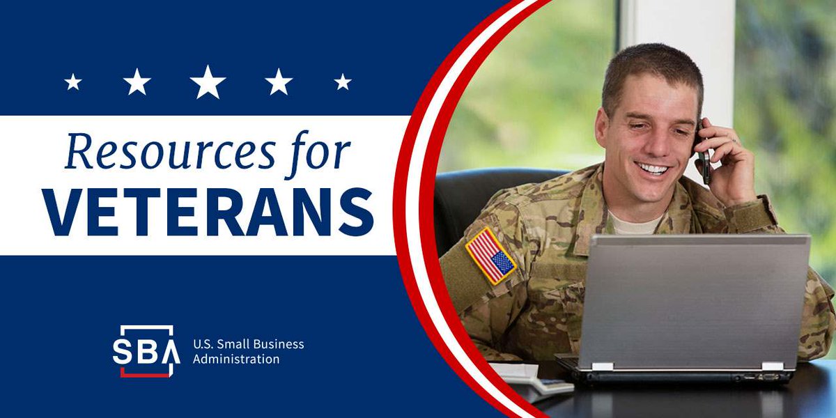 Veterans: If your next mission is entrepreneurship, we can help! Learn about funding options, counseling, training, and more: sba.gov/veterans